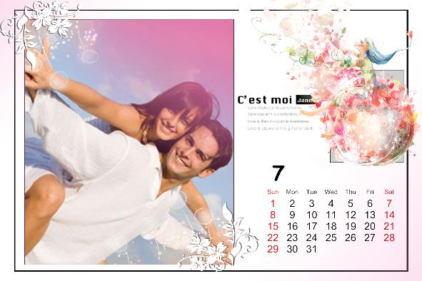 Love & Romantic templates photo templates Loving Calendar-2
